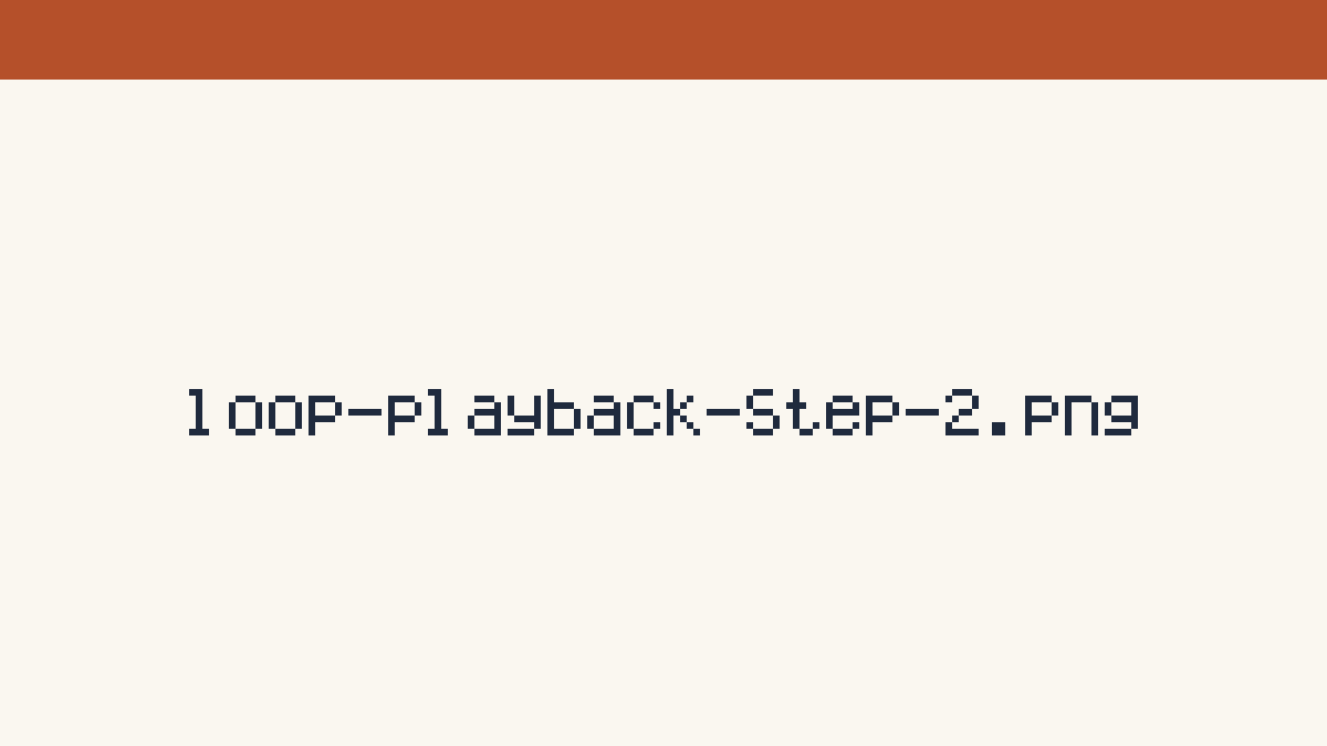 Playback 菜单里的 Loop/Unloop